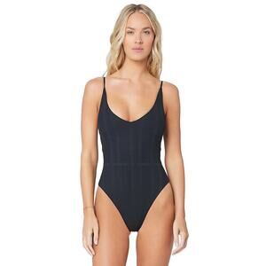 L Space PTGIMC22 Gianna One Piece Swimsuit Black Size Large NWT